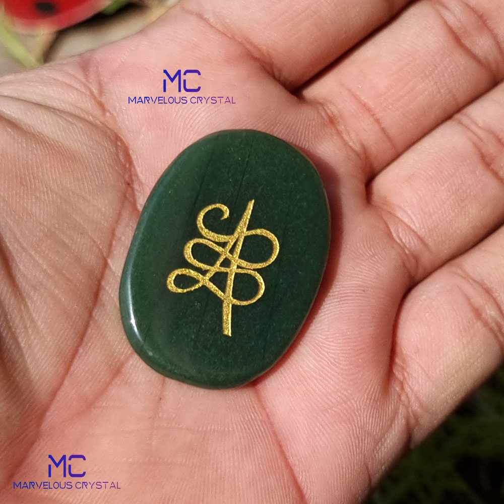 Green Jade Zibu Coin - Marvelous Crystals