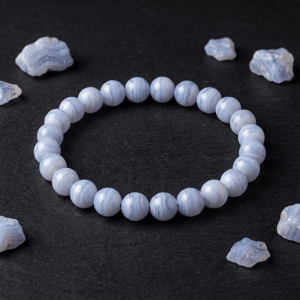 Blue Lace Agate Bracelet - Marvelous Crystals