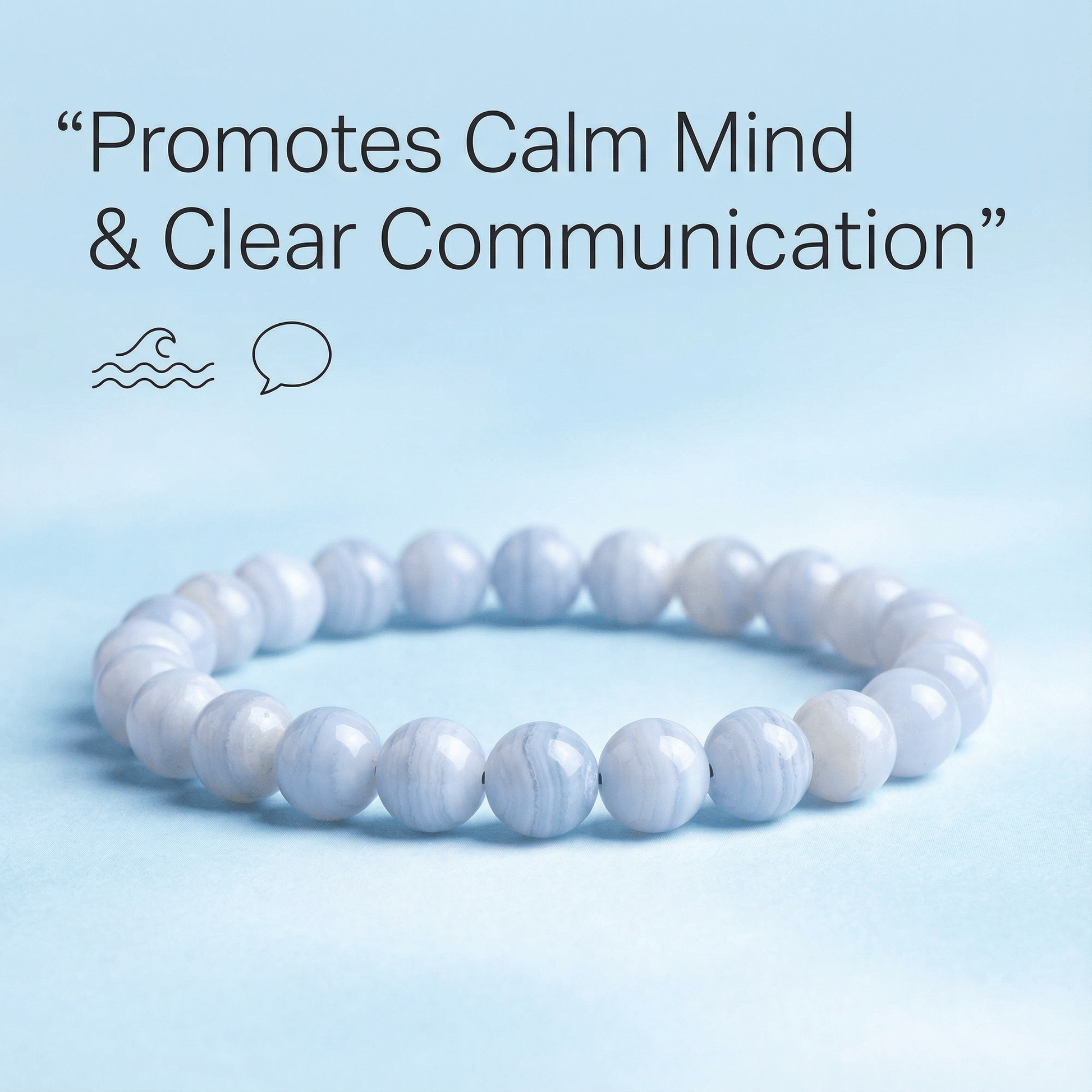 Blue Lace Agate Bracelet - Marvelous Crystals