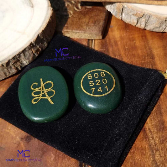 Green Jade Zibu Coin - Marvelous Crystals
