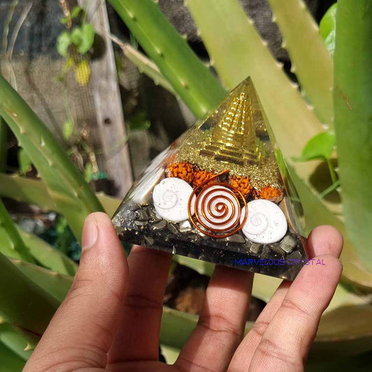 Laxmi Pyramid With Pyrite - Marvelous Crystals