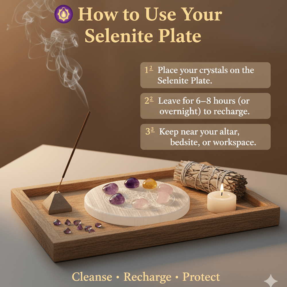 Metatron’s Cube Selenite Charging Plate - Marvelous Crystals