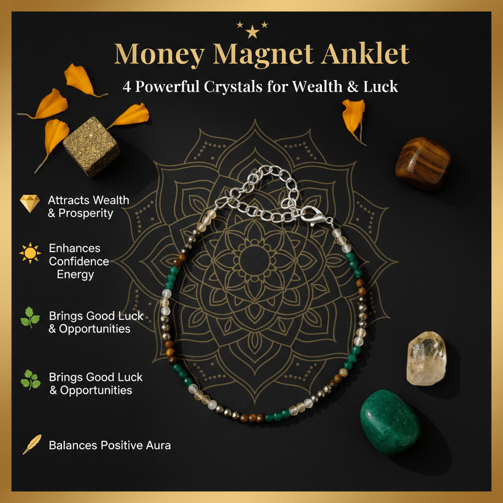 Money Magnet Anklet - Marvelous Crystals