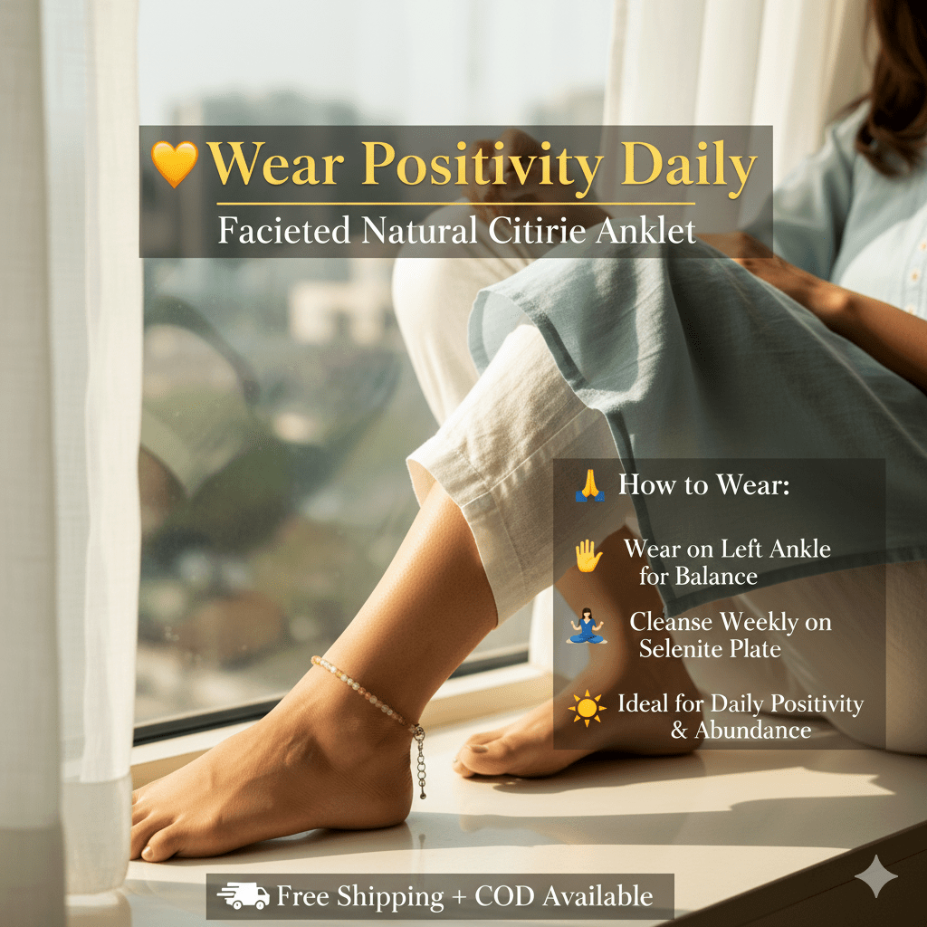 Natural Citrine Anklet - Marvelous Crystals