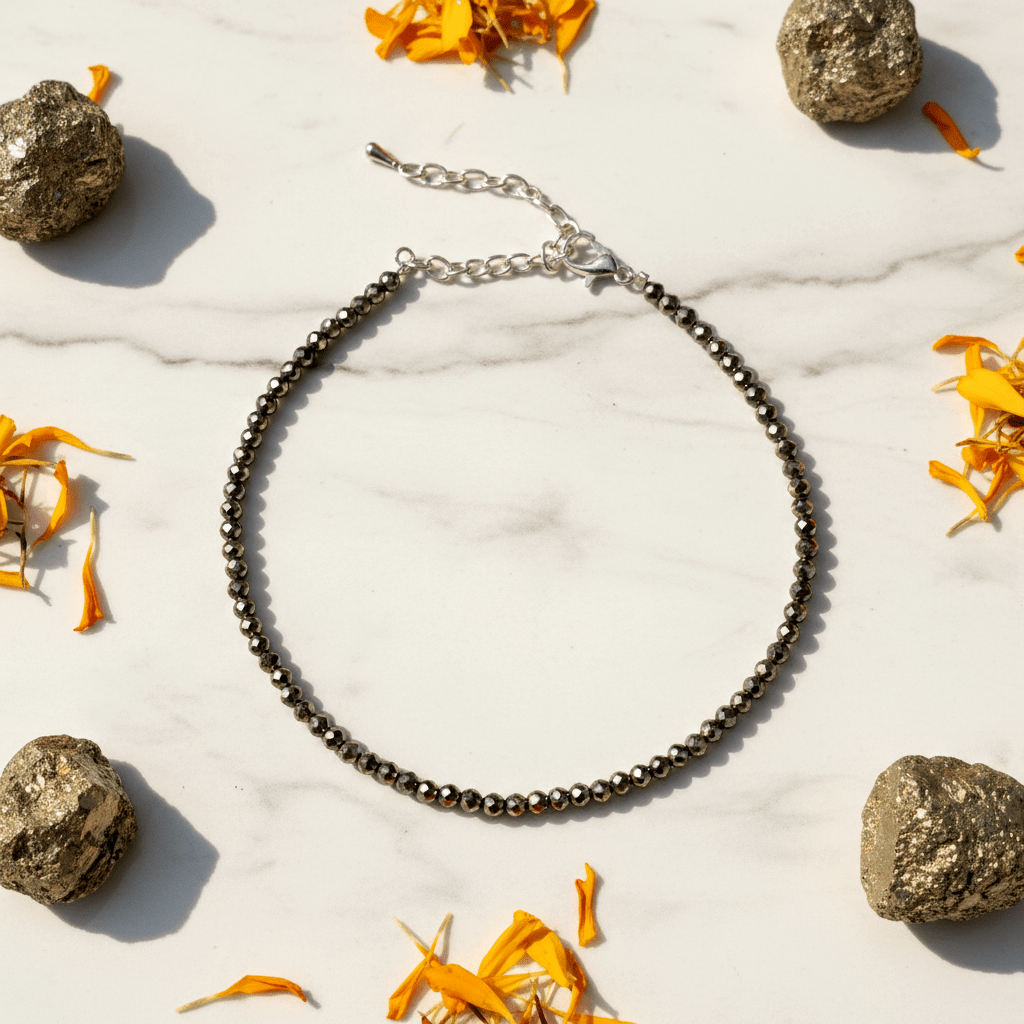 Natural Pyrite Anklet - Marvelous Crystals