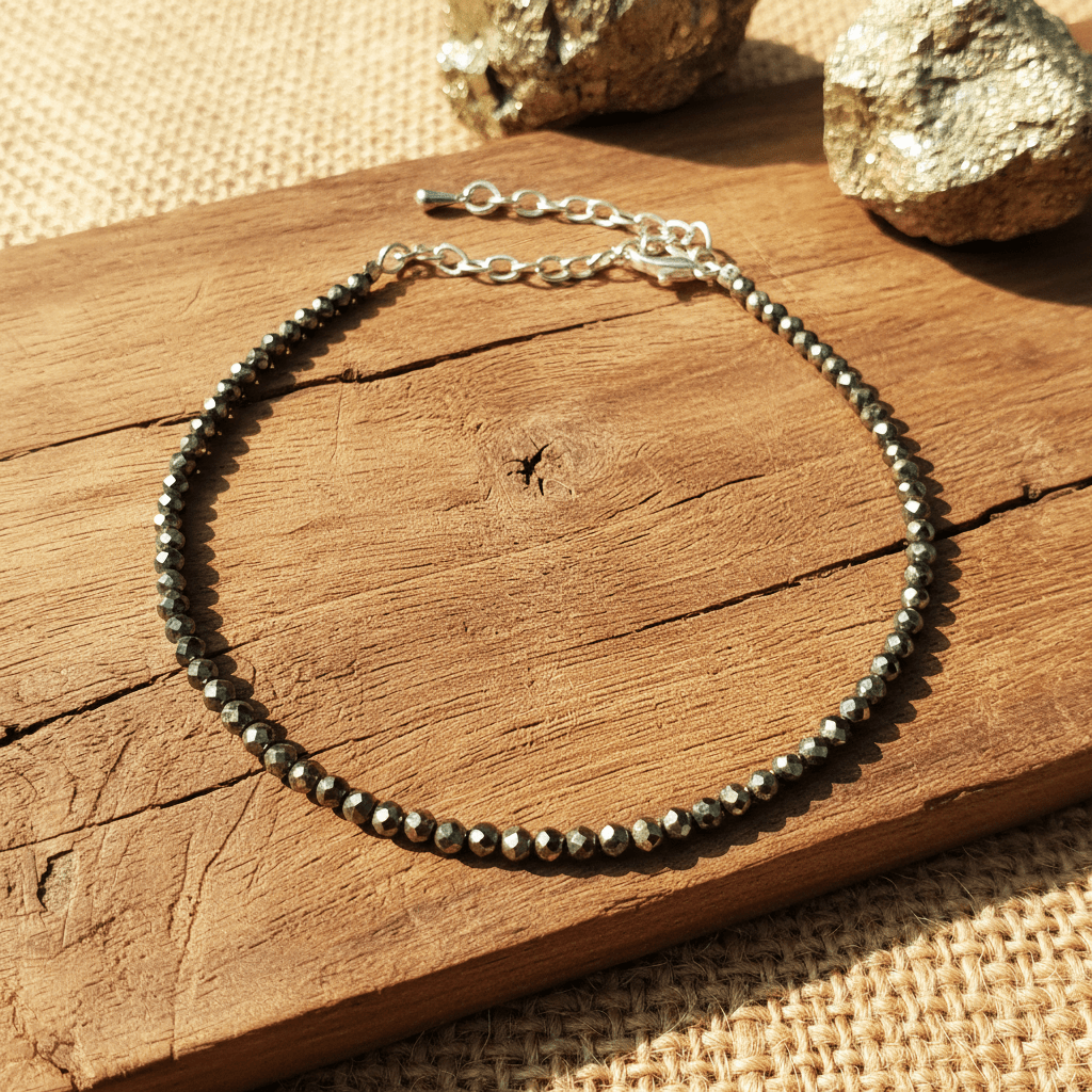 Natural Pyrite Anklet - Marvelous Crystals